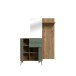 Garderoben-Set >WHENUA< in Mauvella Eiche/ Salbei  - 143,5x195,8x41,5cm (BxHxT)