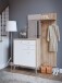 Garderoben-Set >WHENUA< in Mauvella Eiche/ Weiß  - 143,5x195,8x41,5cm (BxHxT)