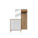 Garderoben-Set >WHENUA< in Mauvella Eiche/ Weiß  - 143,5x195,8x41,5cm (BxHxT)