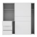 Schiebetürenschrank >Winn 2< in Weiss  - 200,1x200,5x61,2cm (BxHxT)