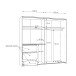 Schiebetürenschrank >Winn 2< in Weiss  - 200,1x200,5x61,2cm (BxHxT)