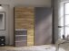 Schiebetürenschrnak >Winn 2< in Flagstaff Eiche / Grau - 200,1x200,5x61,2cm B/H/T