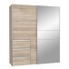 Schiebetürenschrank >Winn 2< in Sonoma Eiche / Spiegel - 170,3x200,5x61,2cm (BxHxT)