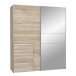 Schiebetürenschrank >Winn 2< in Sonoma Eiche / Spiegel - 170,3x200,5x61,2cm (BxHxT)