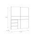 Schiebetürenschrank >Winn 2< in Sonoma Eiche / Spiegel - 170,3x200,5x61,2cm (BxHxT)