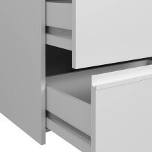 Schiebetürenschrank >WINN 2< in Weiss / Spiegel - 170,3x200,5x61,2cm (BxHxT)