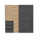 Schiebetürenschrank >Winn 2< in Betonoptik / Artisan Eiche - 200,1x200,5x61,2cm B/H/T