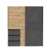 Schiebetürenschrank >Winn 2< in Betonoptik / Artisan Eiche - 170,3x200,5x61,2cm B/H/T