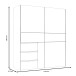 Schiebetürenschrank >Winn 2< in Betonoptik / Artisan Eiche - 170,3x200,5x61,2cm B/H/T