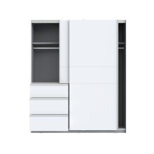 Schiebetürenschrank >Winn 2< in Weiss  - 170,3x200,5x61,2cm (BxHxT)