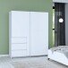 Schiebetürenschrank >Winn 2< in Weiss  - 170,3x200,5x61,2cm (BxHxT)