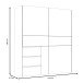 Schiebetürenschrank >Winn 2< in Weiss  - 170,3x200,5x61,2cm (BxHxT)