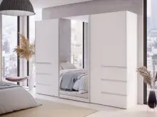 Schiebetürenschrank >WINN 2< in Weiss /...