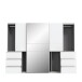Schiebetürenschrank >WINN 2< in Weiss / Spiegel - 269,7x200,5x61cm (BxHxT)