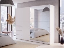 Schiebetürenschrank >WINN 2< in Weiss /...