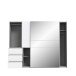 Schiebetürenschrank >WINN 2< in Weiss / Spiegel - 249x200,5x61cm (BxHxT)