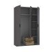 Drehtürenschrank >TROYANDA< in grau / Flagstaff Eiche - 135,6x210,5x54,2cm B/H/T