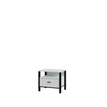 Nachtkommode >HIGH ROCK< in Secret grey - 54,8x48,7x40,2cm (BxHxT)