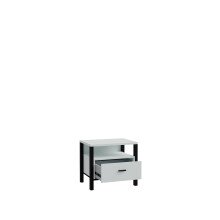 Nachtkommode >HIGH ROCK< in Secret grey - 54,8x48,7x40,2cm (BxHxT)
