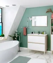 Badezimmer-Set >VERONA< in Eiche/Weiß...