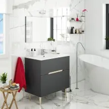 Badezimmer-Set >LOTTO< mit Spiegel und Waschbecken...