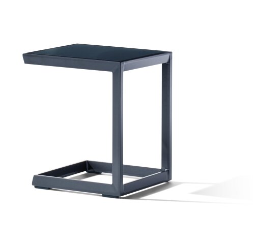 Beistelltisch >Lounge< in eisengrau, Aluminium - 45x50x35cm (BxHxT)