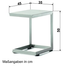 Beistelltisch >Lounge< in eisengrau, Aluminium -...