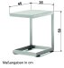 Beistelltisch >Lounge< in eisengrau, Aluminium - 45x50x35cm (BxHxT)
