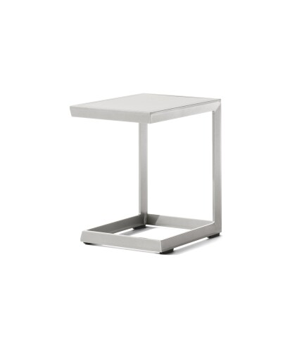 Beistelltisch >Lounge< in graphit, Aluminium - 45x50x35cm (BxHxT)