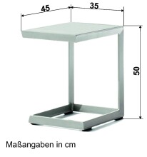 Beistelltisch >Lounge< in graphit, Aluminium -...