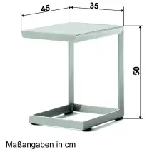 Beistelltisch >Lounge< in graphit, Aluminium -...