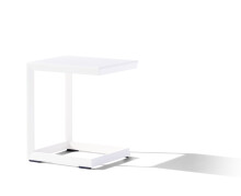 Beistelltisch >Lounge< in weiß, Aluminium -...