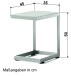 Beistelltisch >Lounge< in weiß, Aluminium - 45x50x35cm (BxHxT)