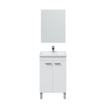 Badezimmer-Set >KONCEPT< in weiß glänzend - 50x80x40 (BxHxT)