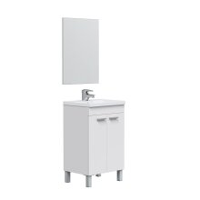 Badezimmer-Set >KONCEPT< in weiß glänzend - 50x80x40 (BxHxT)