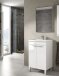 Badezimmer-Set >KONCEPT< in weiß glänzend - 50x80x40 (BxHxT)