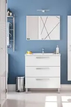 Badezimmer-Set >ATHENA< in weiß glänzend...