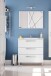 Badezimmer-Set >ATHENA< in weiß glänzend - 80x86x45 (BxHxT)