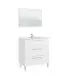 Badezimmer-Set >ATHENA< in weiß glänzend - 80x86x45 (BxHxT)