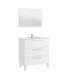 Badezimmer-Set >ATHENA< in weiß glänzend - 80x86x45 (BxHxT)