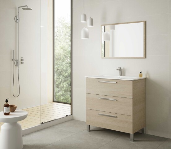 Badezimmer-Set >ATHENA< in Eiche - 80x86x45 (BxHxT)
