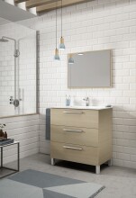 Badezimmer-Set >ATHENA< in Eiche - 80x86x45 (BxHxT)