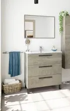 Badezimmer-Set >ATHENA< in Alaska-Eiche - 80x86x45...