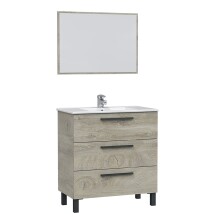 Badezimmer-Set >ATHENA< in Alaska-Eiche - 80x86x45 (BxHxT)