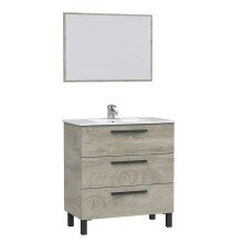 Badezimmer-Set >ATHENA< in Alaska-Eiche - 80x86x45 (BxHxT)