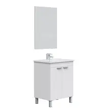 Badezimmer-Set >LC1< in weiß glänzend -...
