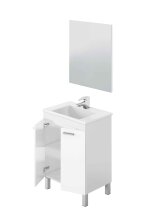 Badezimmer-Set >LC1< in weiß glänzend - 60x80x45 (BxHxT)