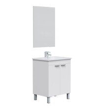 Badezimmer-Set >LC1< in weiß glänzend -...