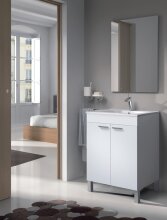 Badezimmer-Set >LC1< in weiß glänzend - 60x80x45 (BxHxT)