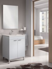 Badezimmer-Set >LC1< in weiß glänzend -...